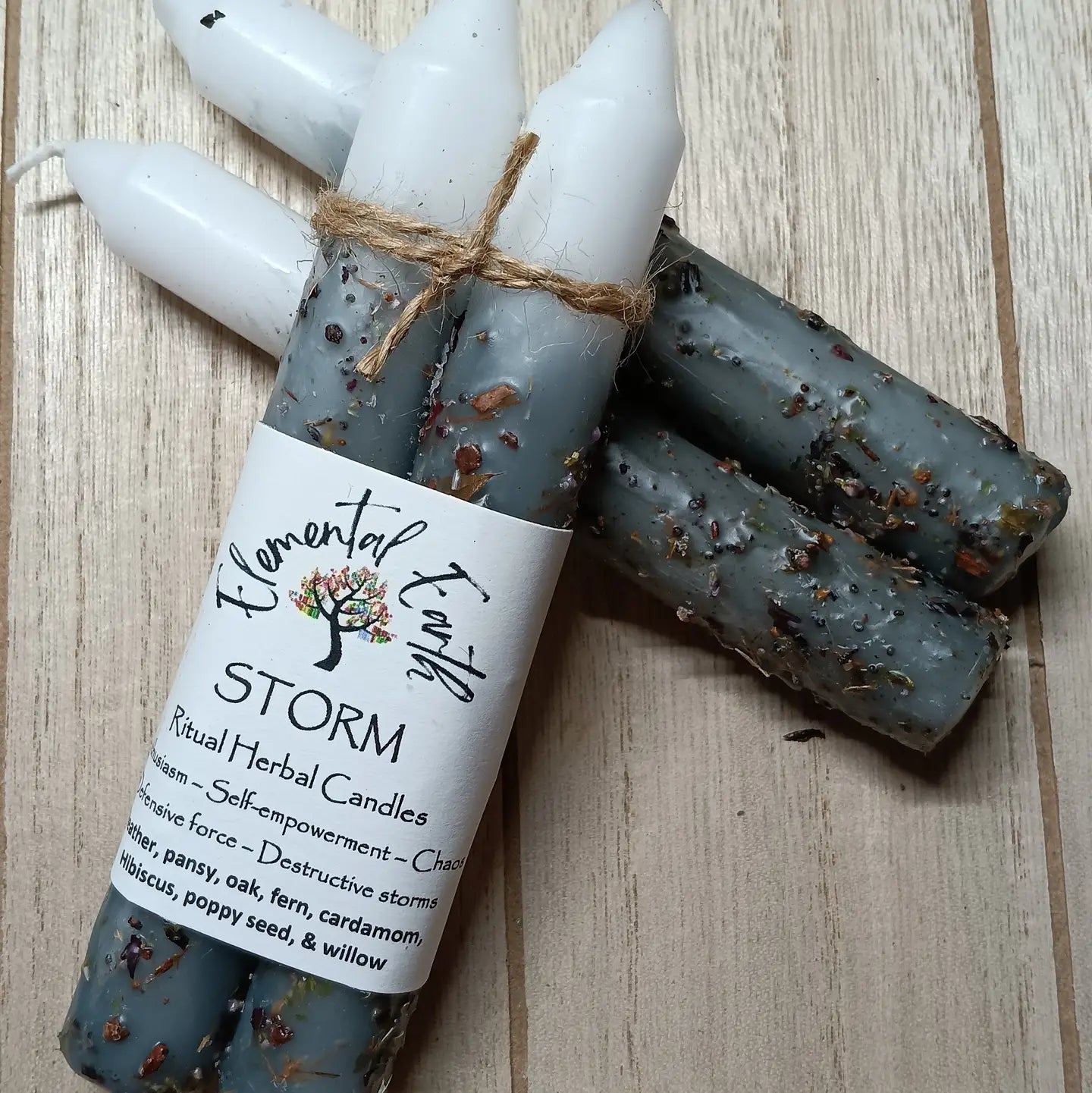Elemental Earth Shop Intention Candles- Storm