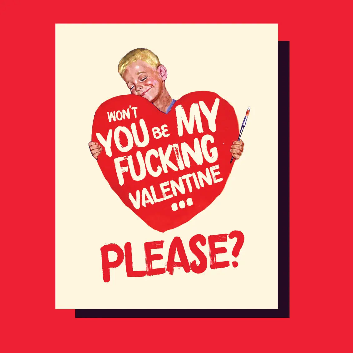 OffensiveDelightful Be My Fing Valentine Valentine Card