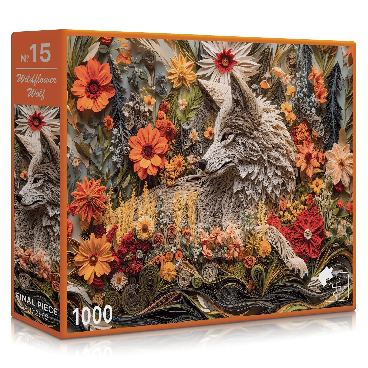 Final Piece No. 15 - Wildflower Wolf 1000pc Puzzle