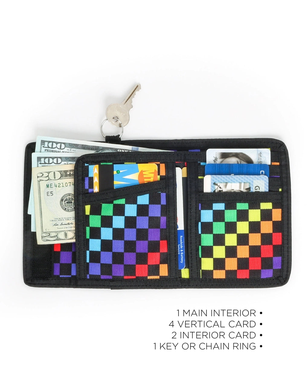 Fydelity- Retro Bifold Rfid Recycled Rainbow