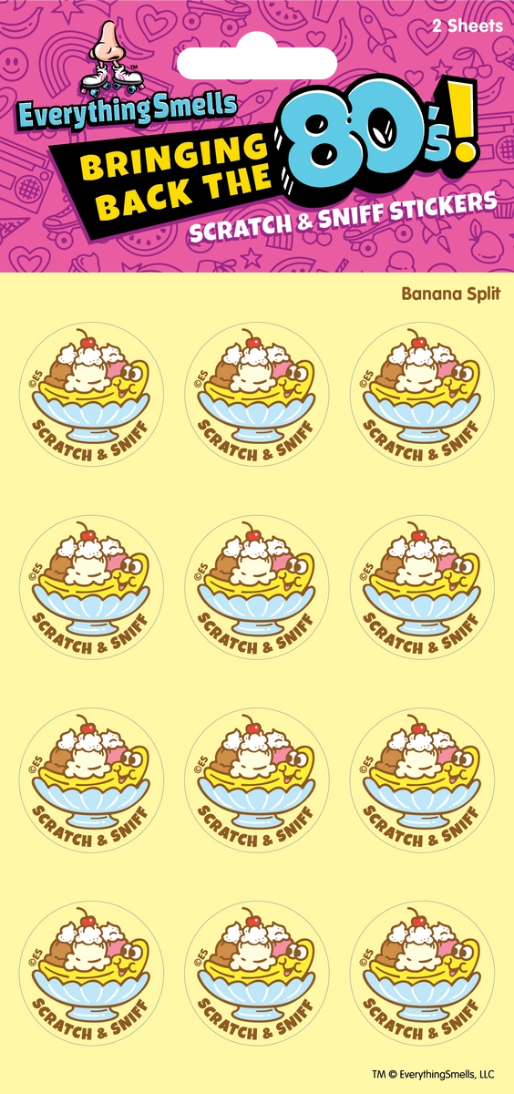 Everything Smells- Scratch & Sniff Sticker Sheets- Banana Split