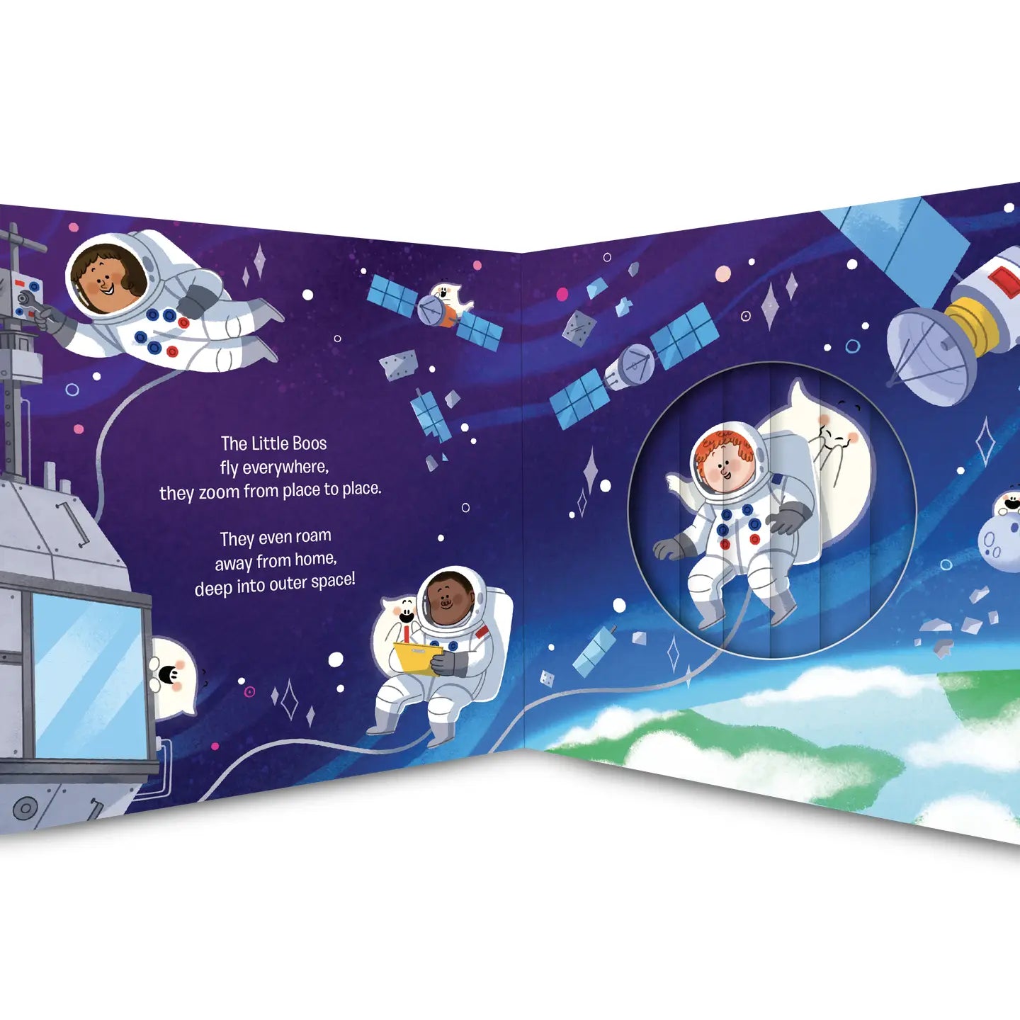 Hazy Dell Press- Little Boos On the Moon: An Eek-A-Boo Book