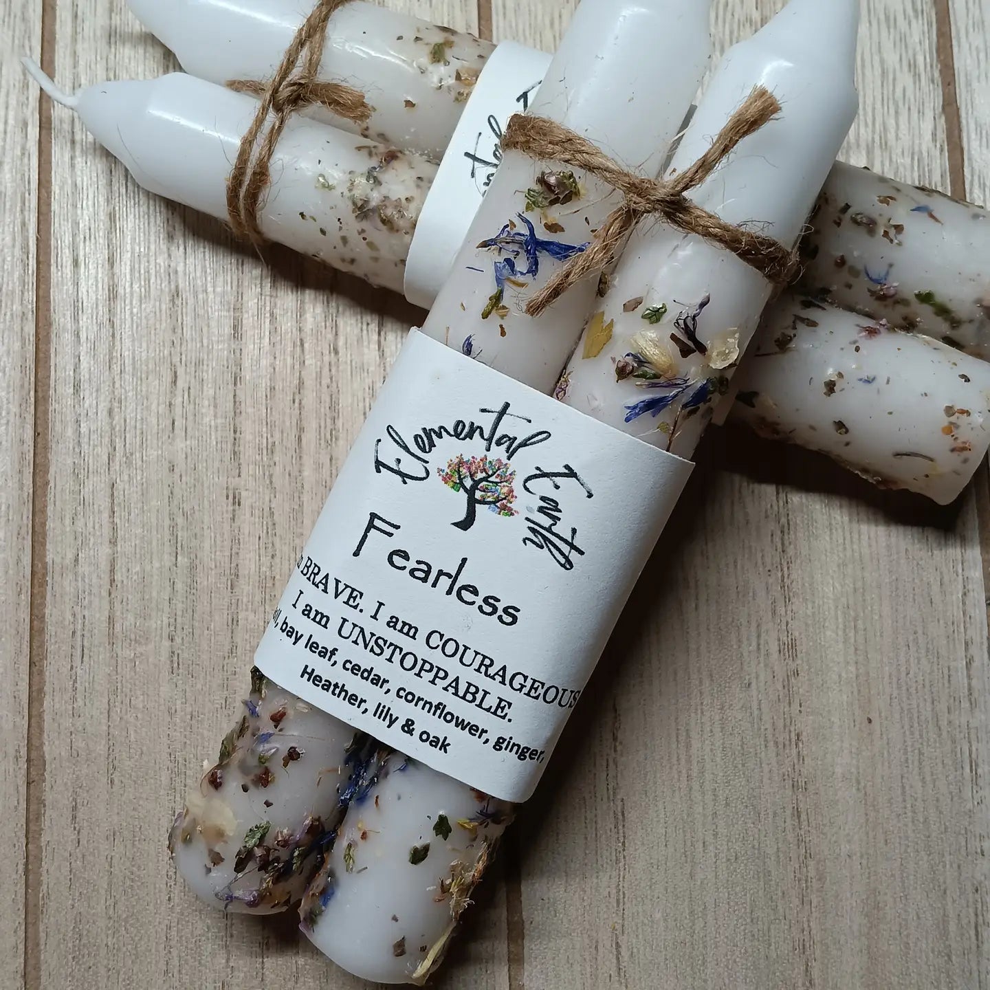 Elemental Earth Shop Fearless Herbal Candles