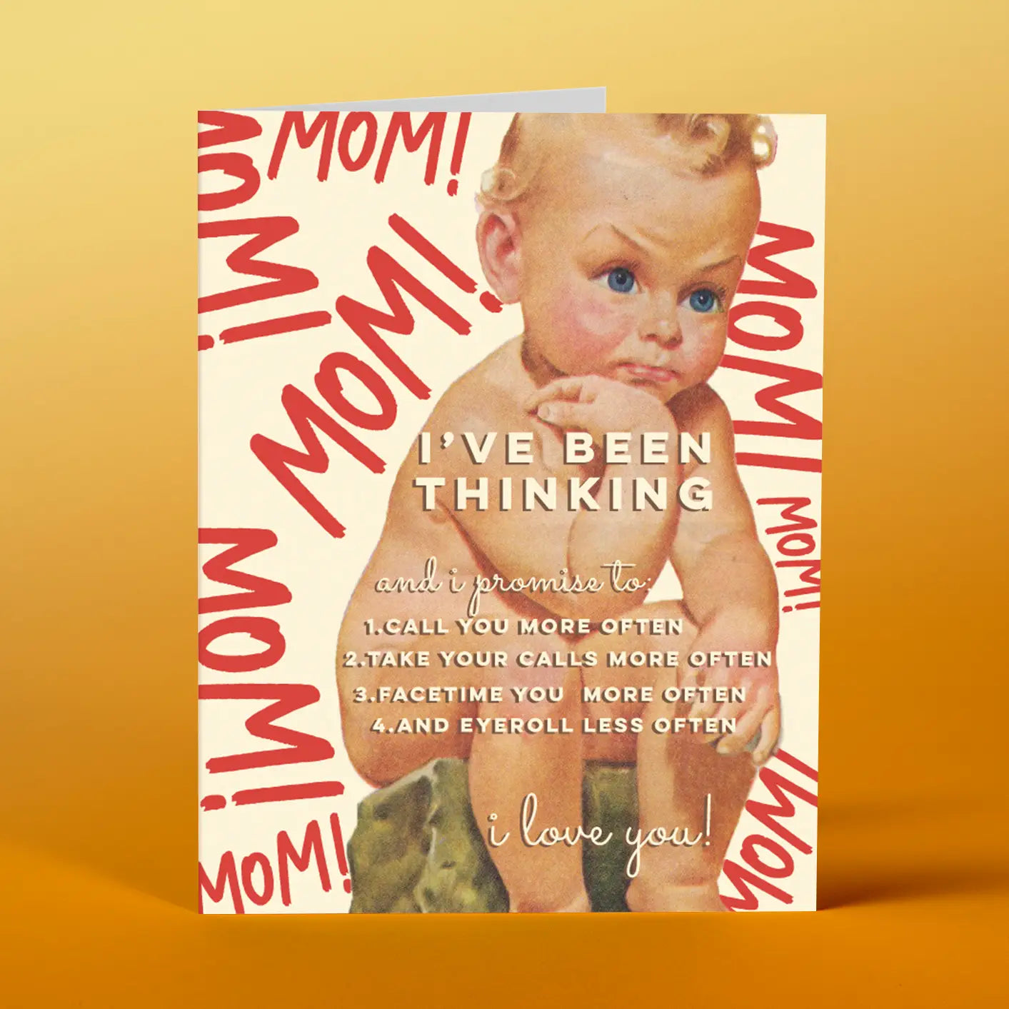 OffensiveDelightful "Little Thinker" Mothers Day Card