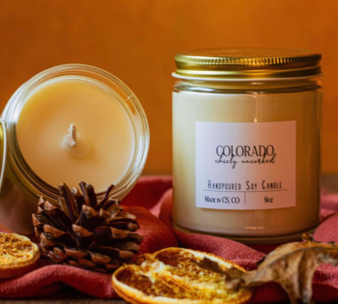 Chicly Uncorked- 9oz Soy Candle- Colorado