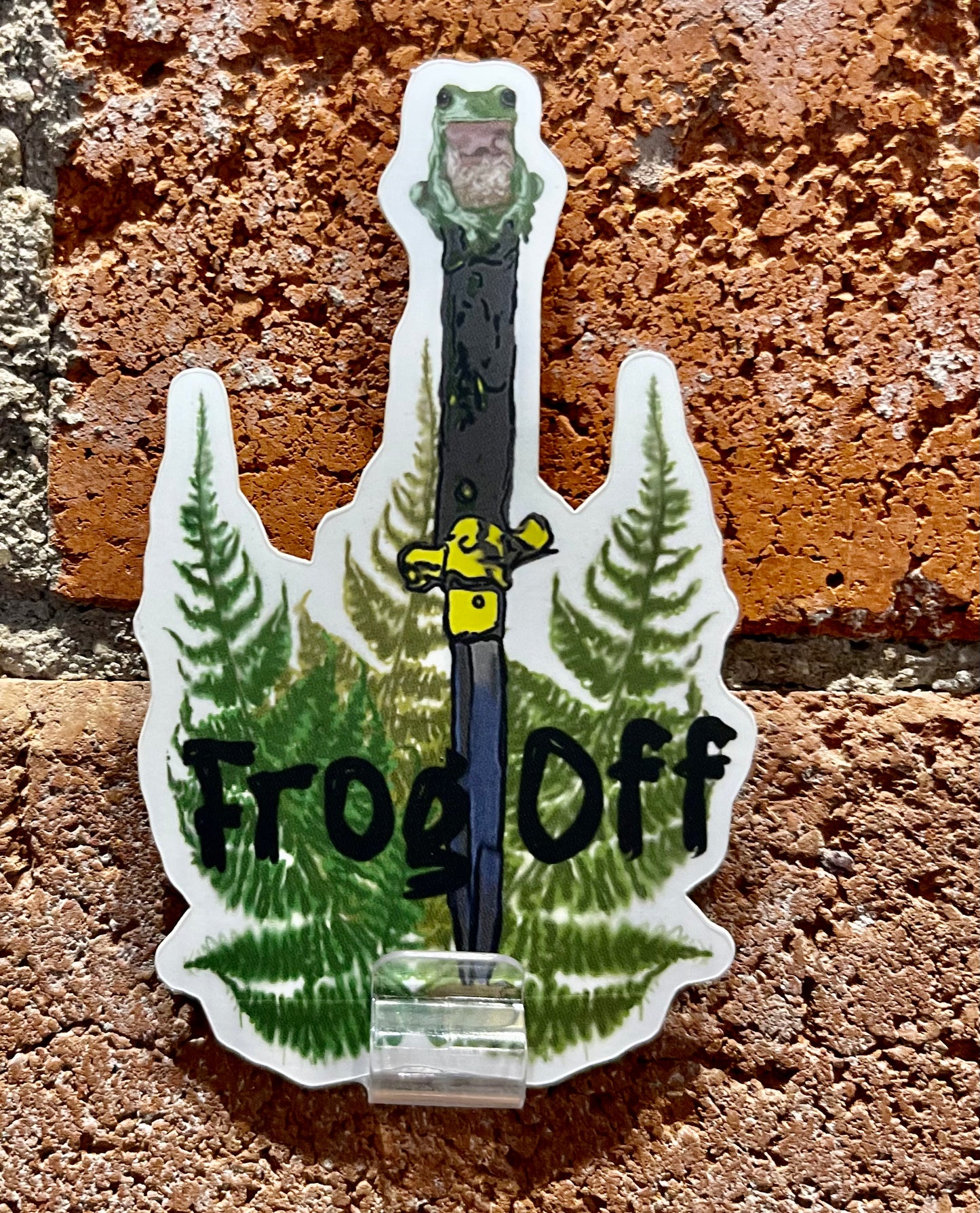 Frog Off Sticker