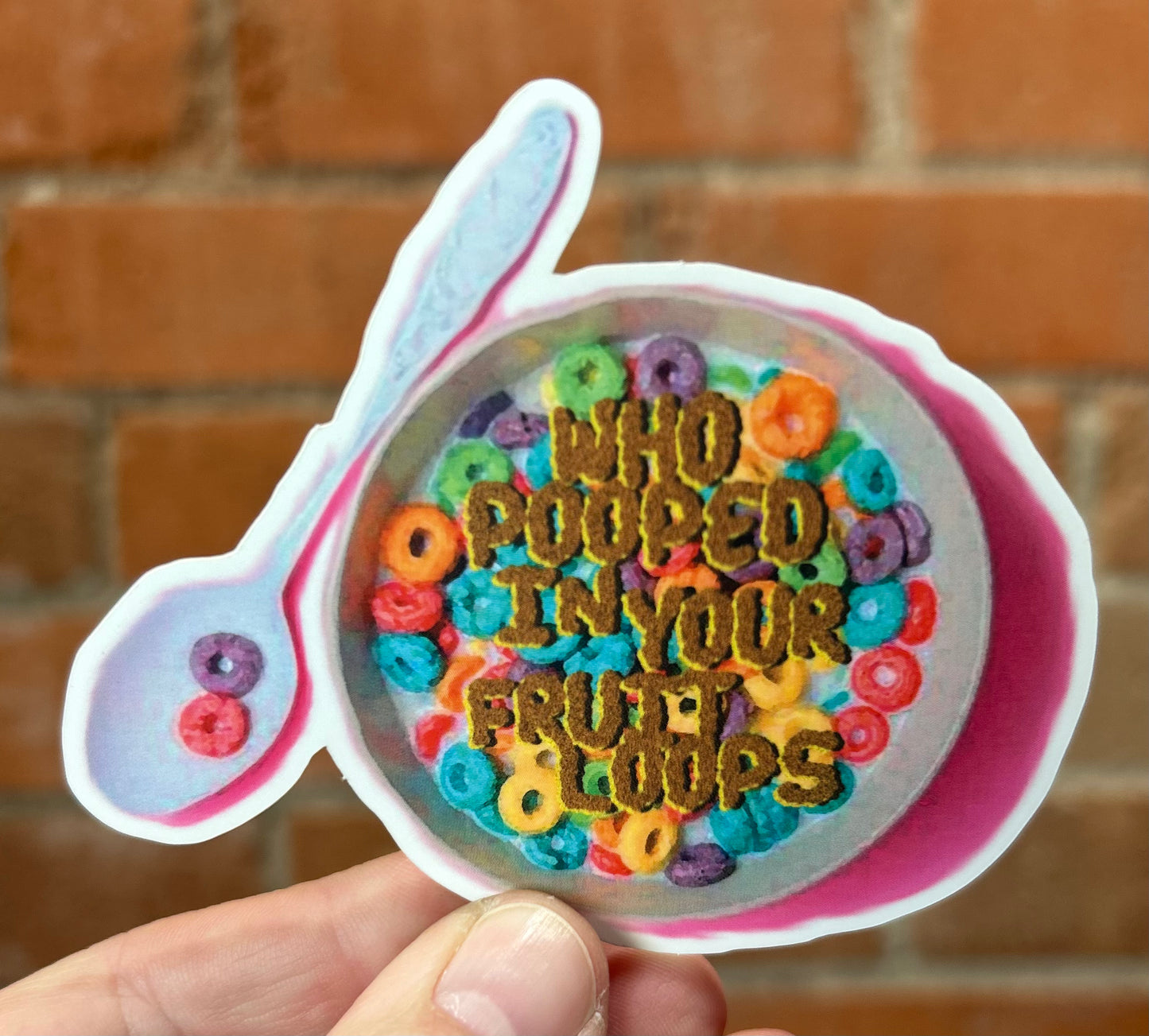 Fruit Loop Who Pooped? Sticker