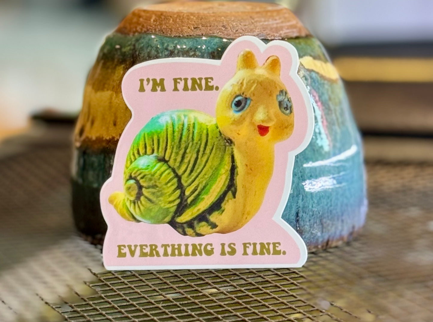 Andromeda Handworks Sticker- I'm Fine Snail