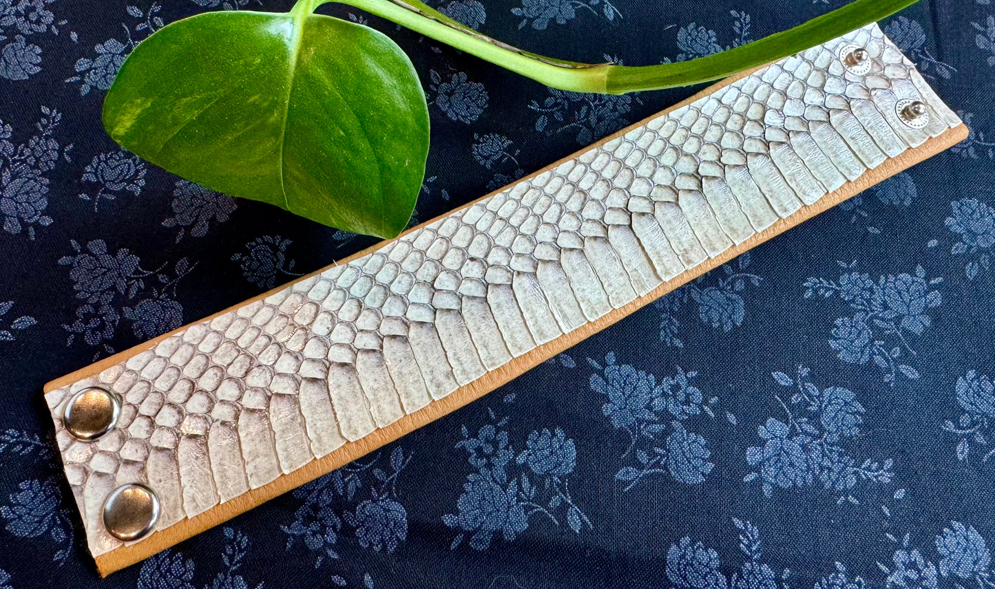 Joni Krueger- Deer Hide and Cobra Leather Bracelet