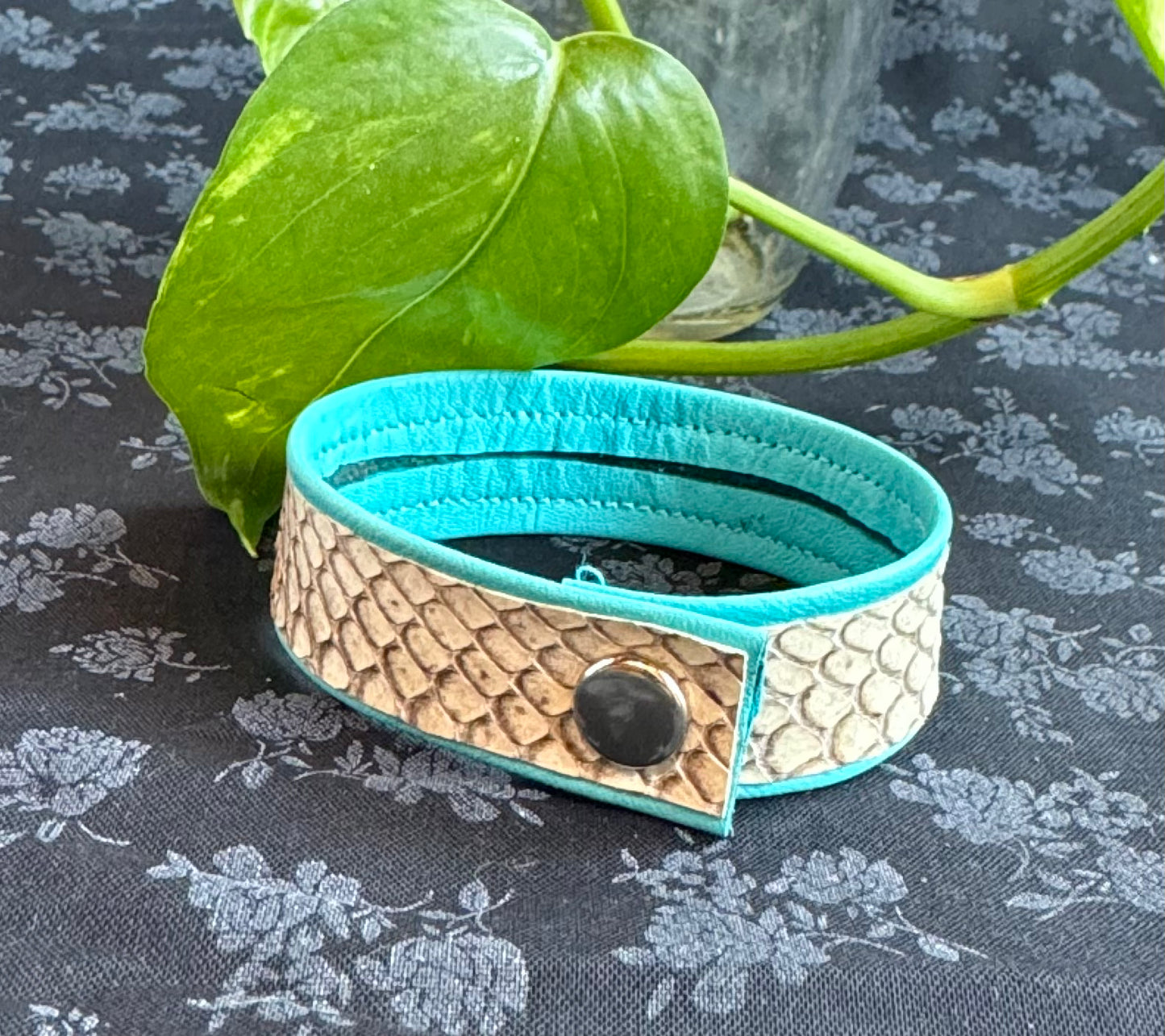 Joni Krueger- Lamb Skin and Cobra Leather Bracelet