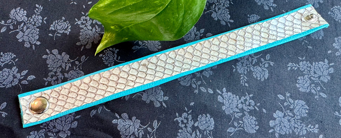 Joni Krueger- Lamb Skin and Cobra Leather Bracelet