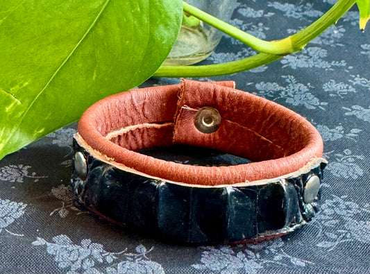 Joni Krueger- Deer Hide and Alligator Leather Bracelet