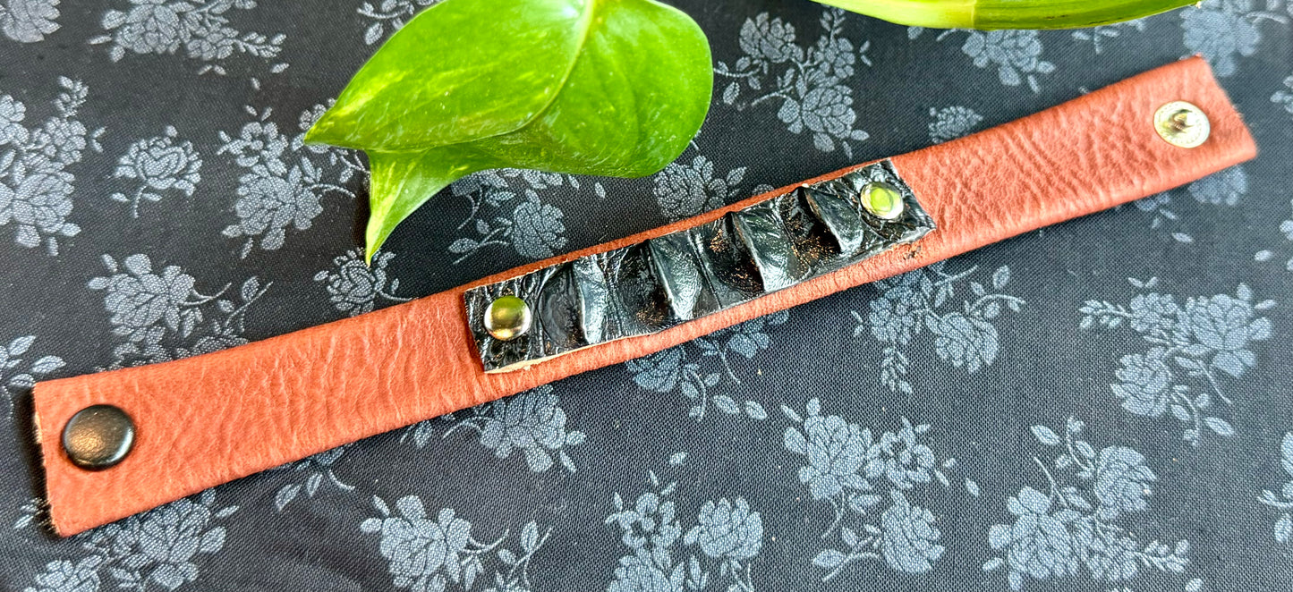 Joni Krueger- Deer Hide and Alligator Leather Bracelet