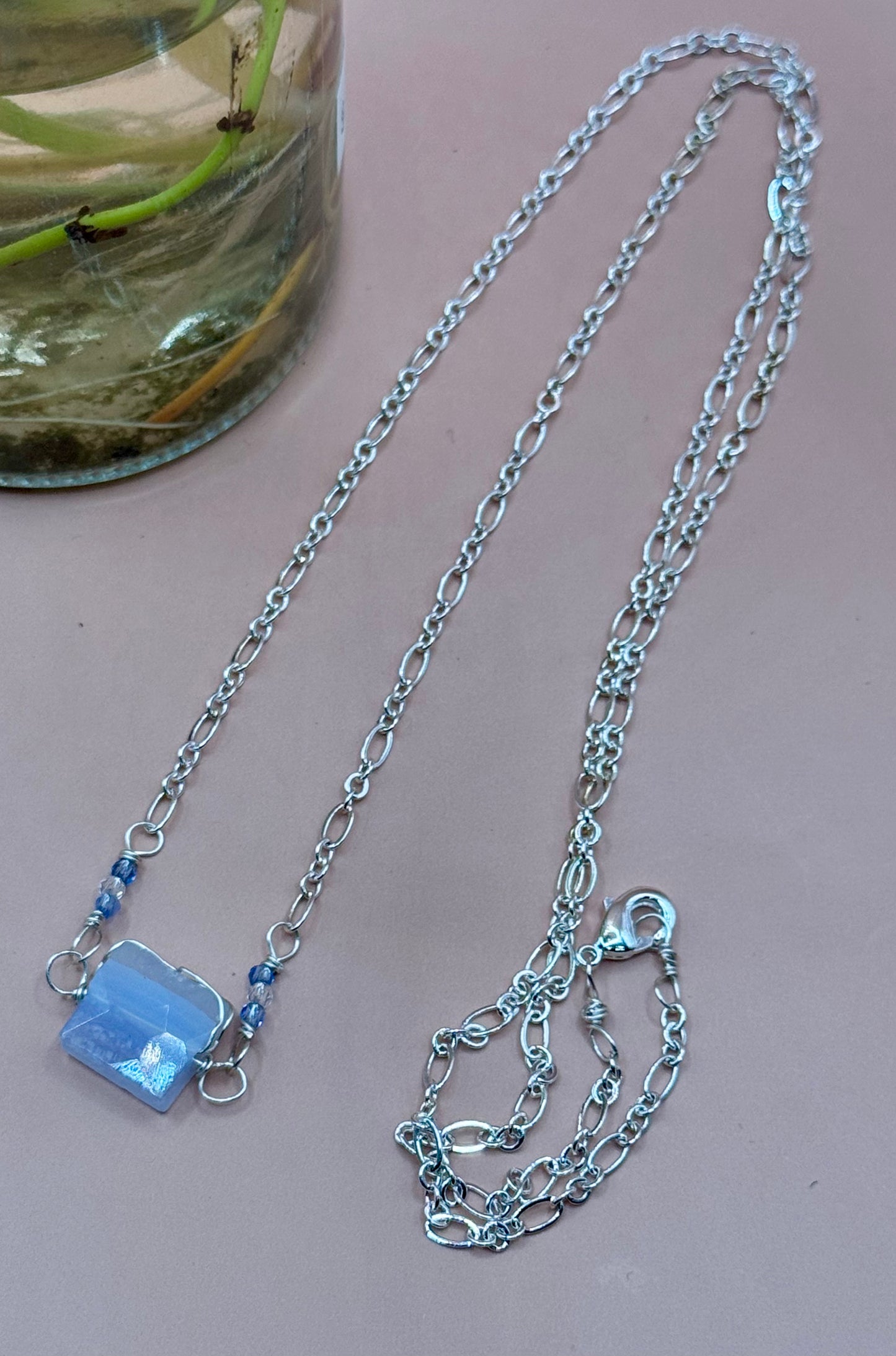 Blossom Designs Blue Lace Agate Necklace