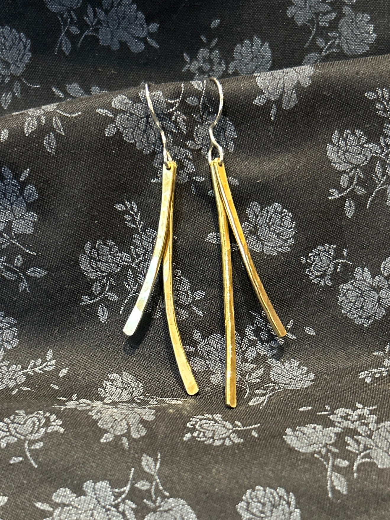 Tactile Studios- Sterling/Brass Swing Earrings