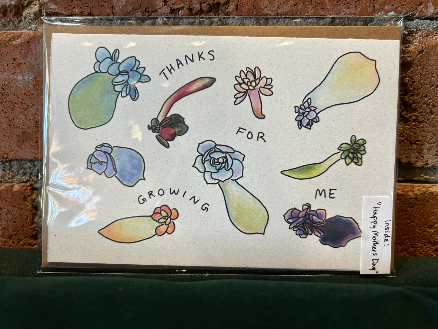 Doodled By Carrie- Mother's Day -Thanks for Growing Me Card