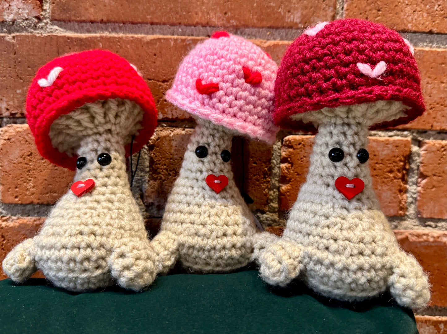 The Salty Stitchery- Mushroom Sprite- Valentines Mush Love Mushies