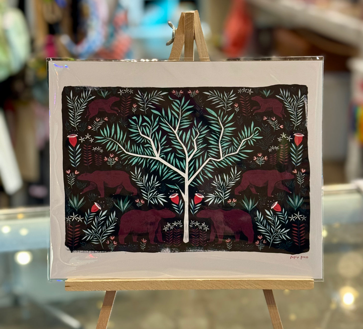 Olympia- Papio Press: Folk Bears Art Print