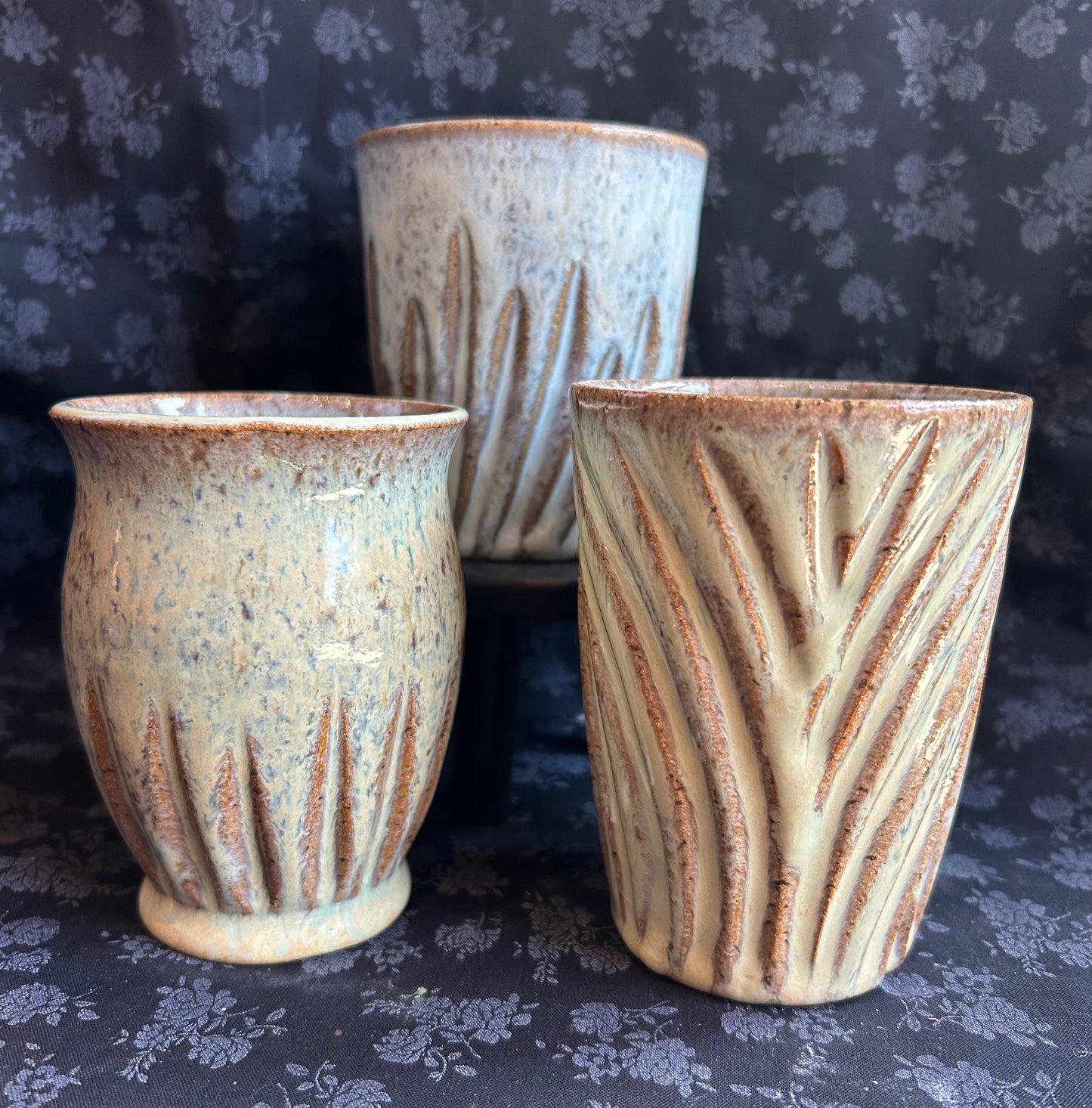 Nitra Olsen Ceramics- Carved Tumblers