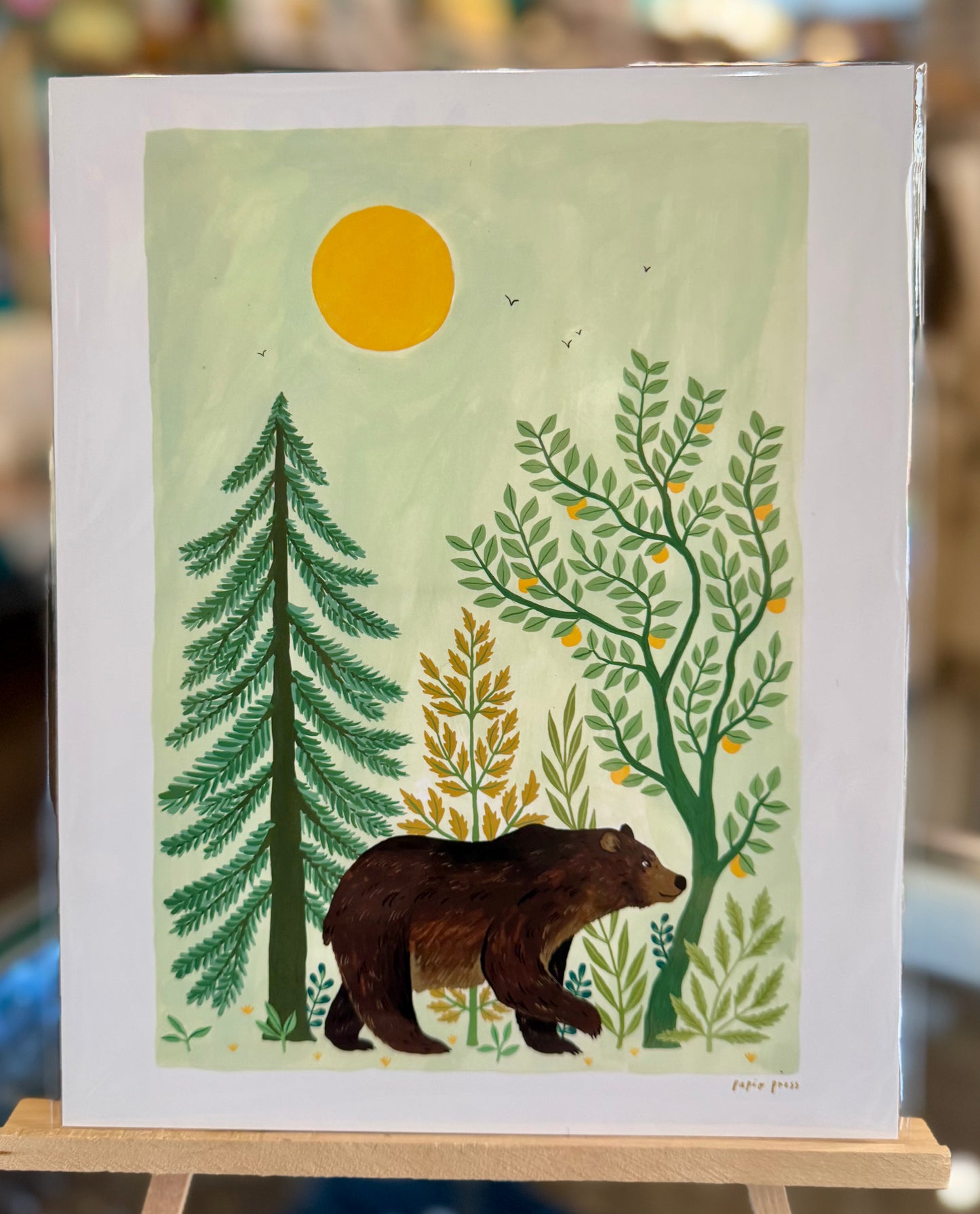 Olympia- Papio Press: Bear in the Woods Print