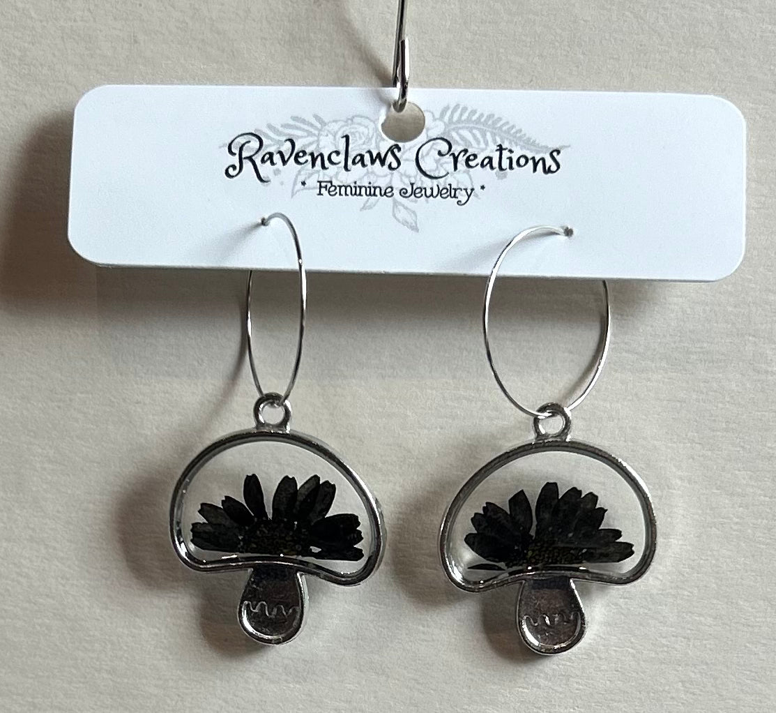 Ravenclaws Creations- Mushroom Botanical Earrings