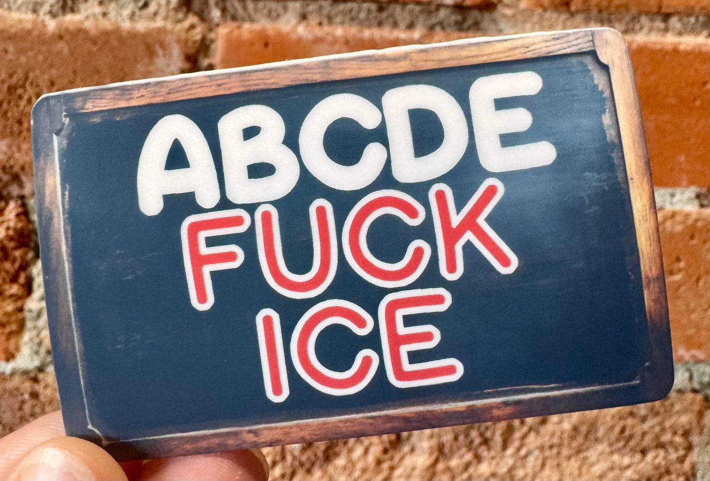 ABCD FUCK ICE Sticker
