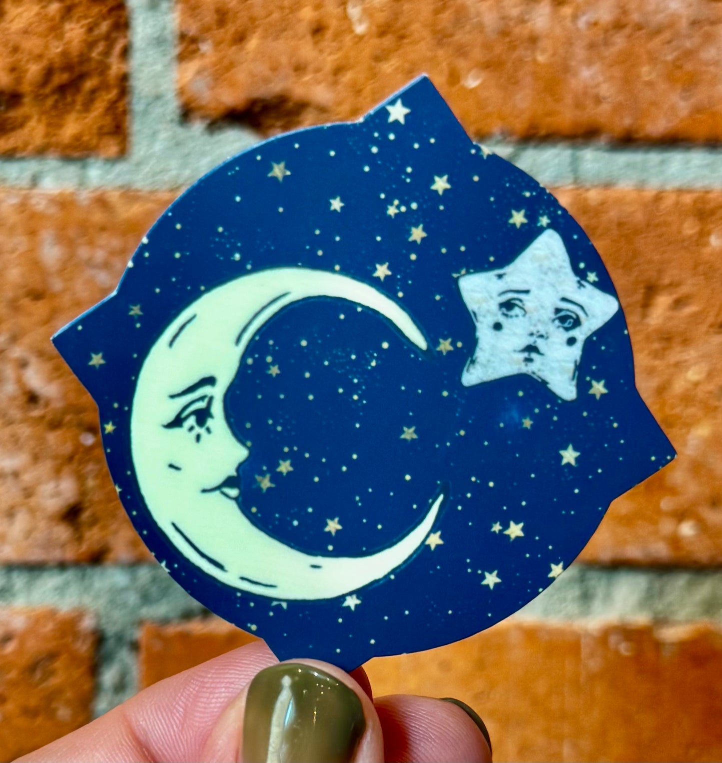 Moon & Star Sticker