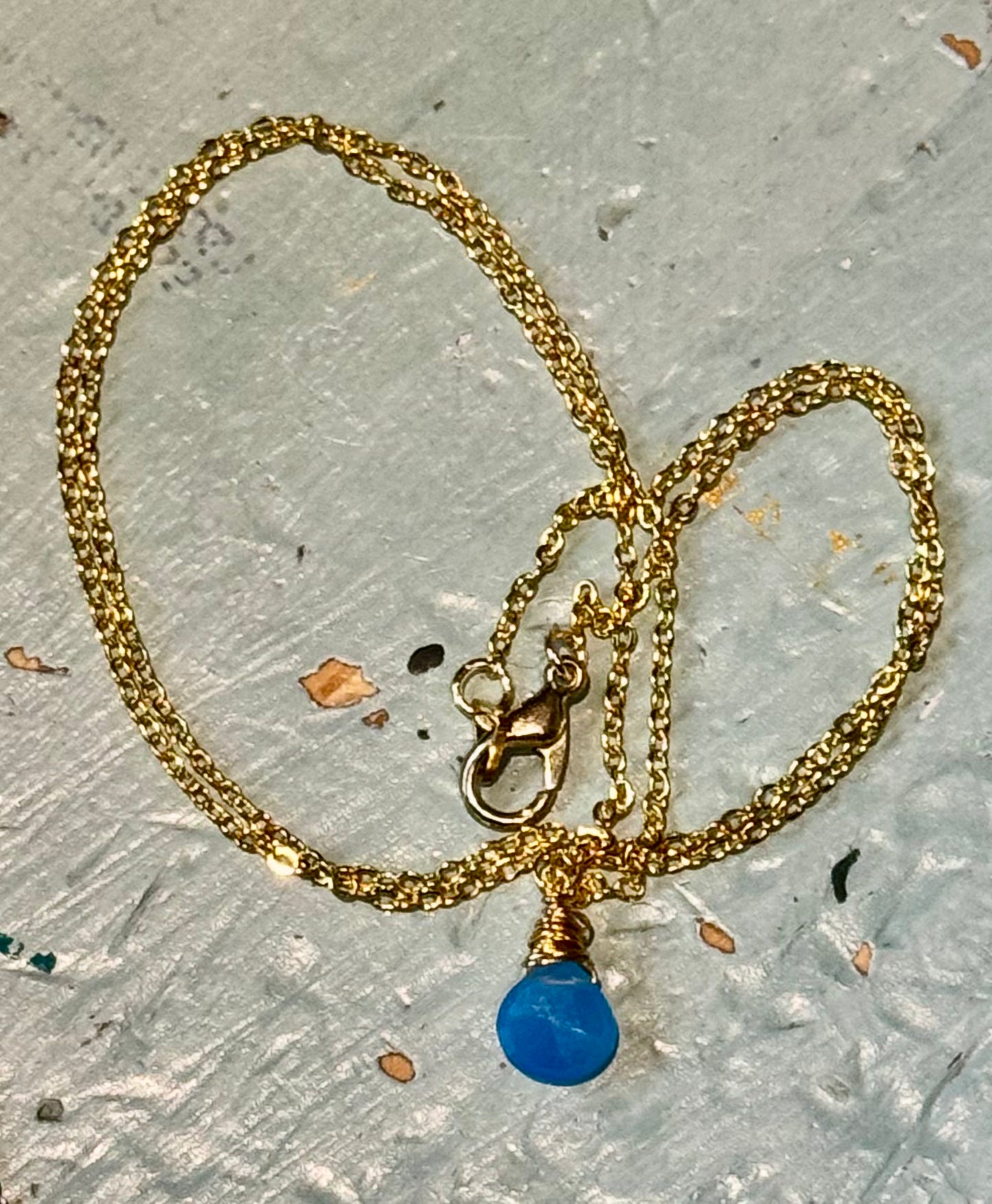 Blossom Designs Blue Quartz Necklace