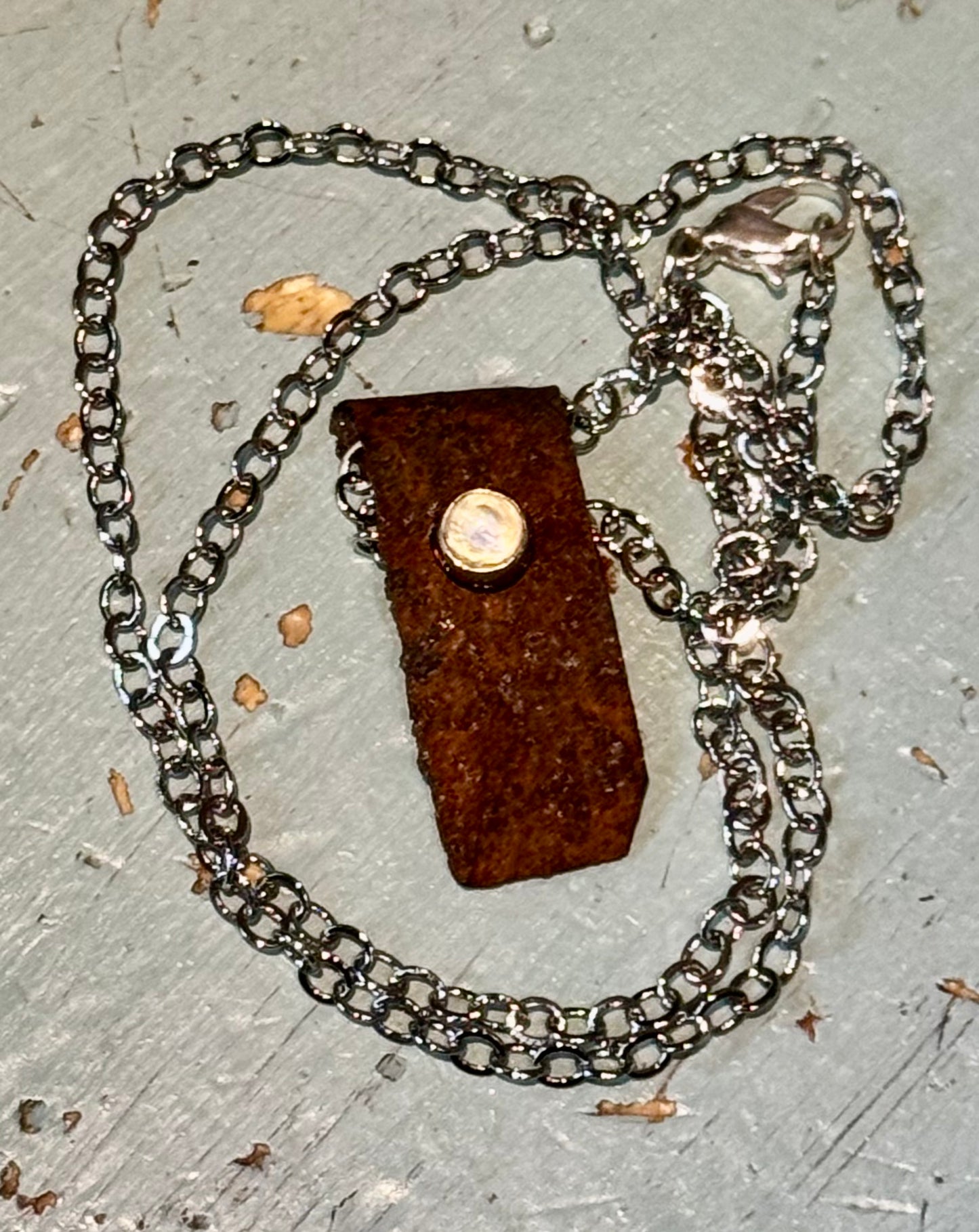 Blossom Designs Moonstone on Metal Necklace