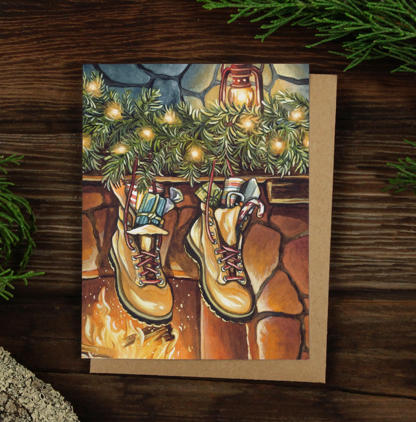 Alpinecho Hiker's Christmas Greeting Card