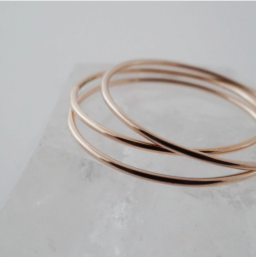 Honey Cat- Thin Stacking Ring- Rose Gold