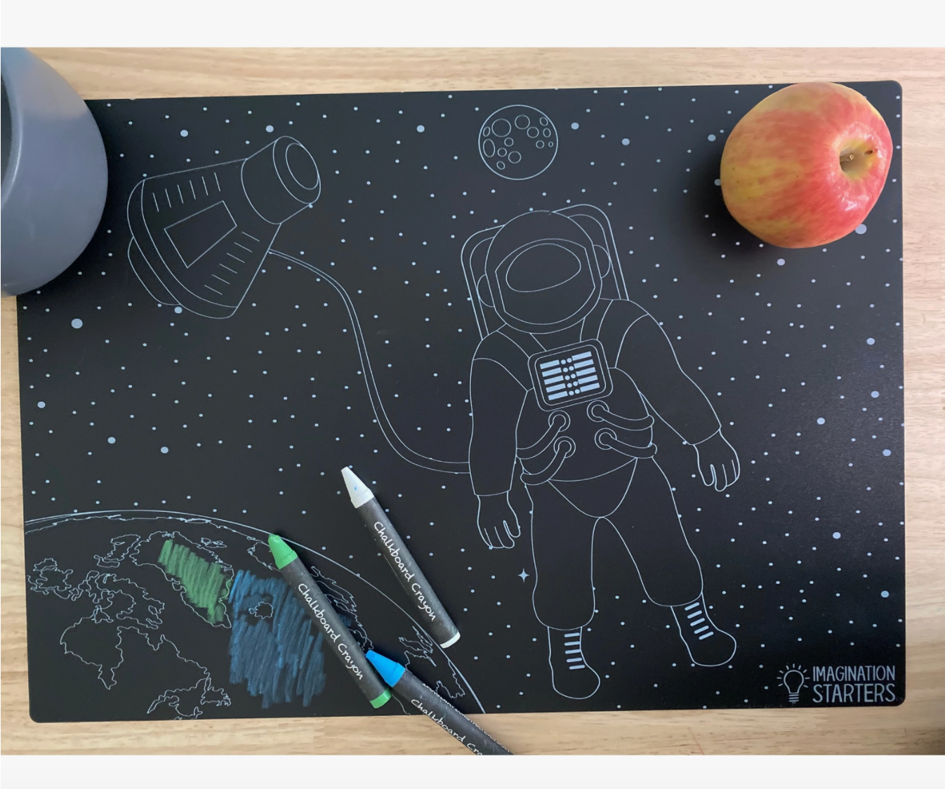 Imagination Starters- Reusable Coloring Placemats: Astronaut