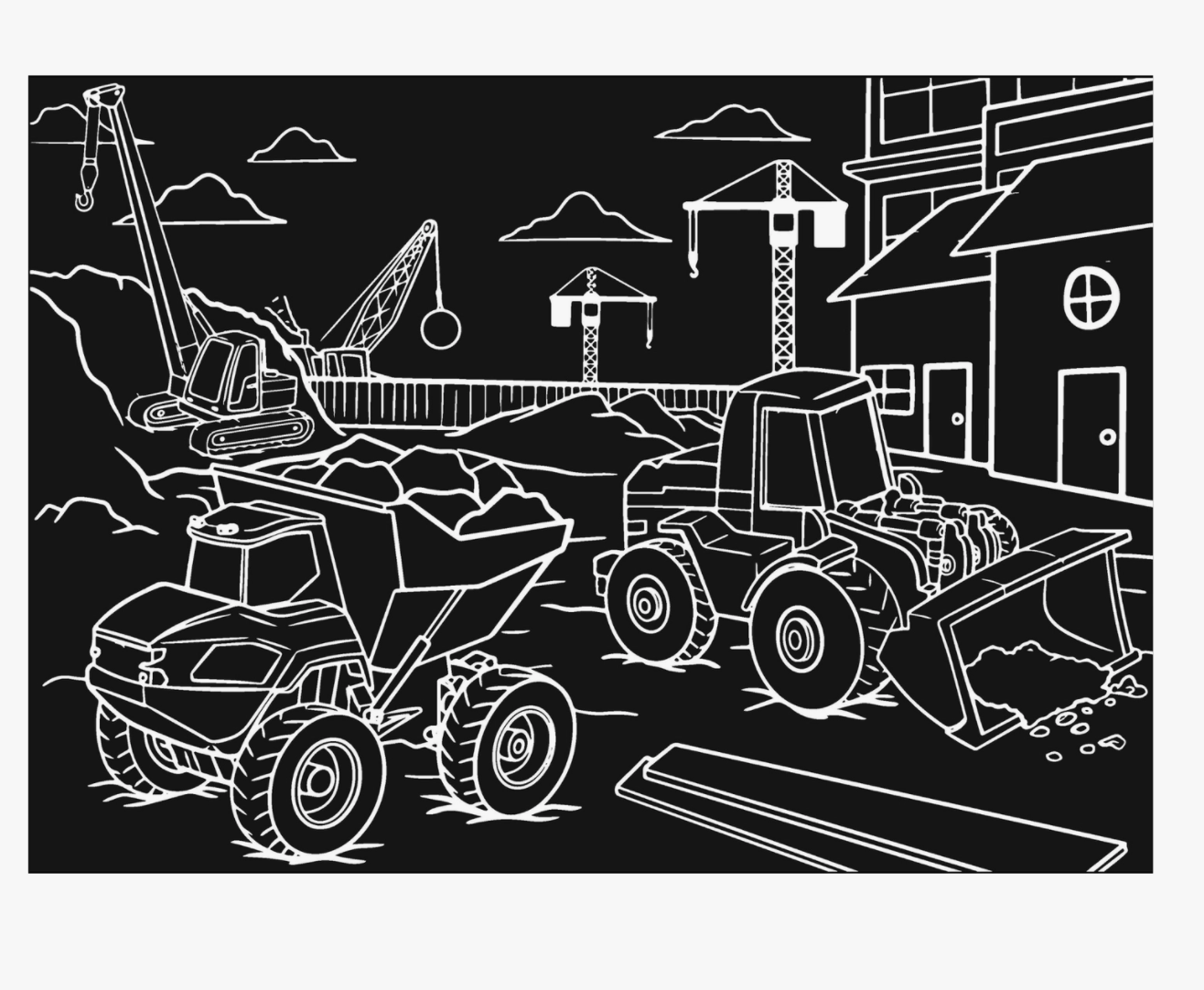 Imagination Starters- Reusable Coloring Placemats: Construction