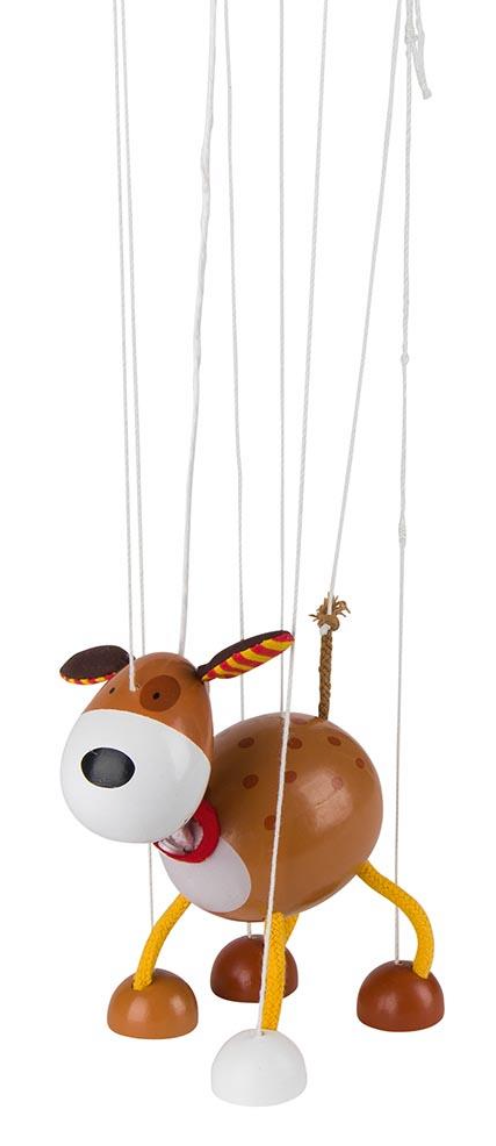 Goki- Wooden Dog Marionette Puppet