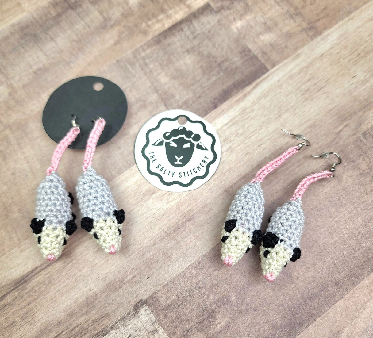 The Salty Stitchery- Possum Earrings