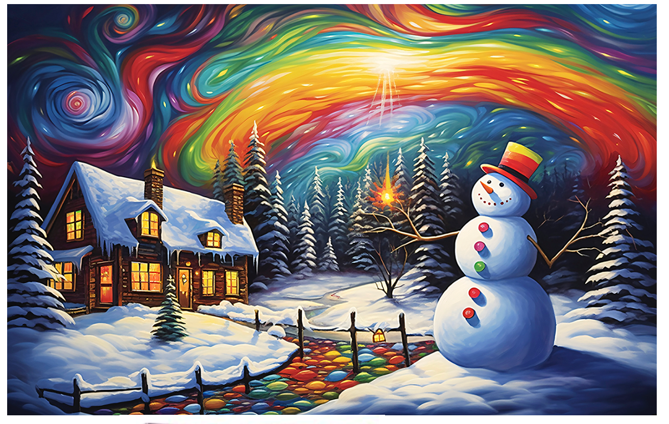 SunsOut- 550 pc Colorful Christmas