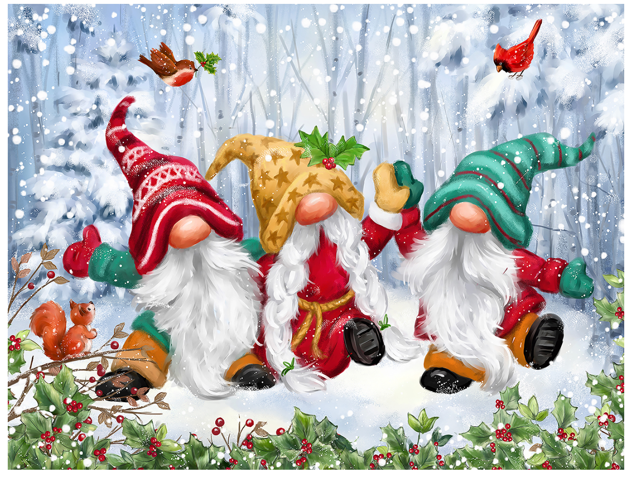 SunsOut- 300 pc Three Winter Gnomes