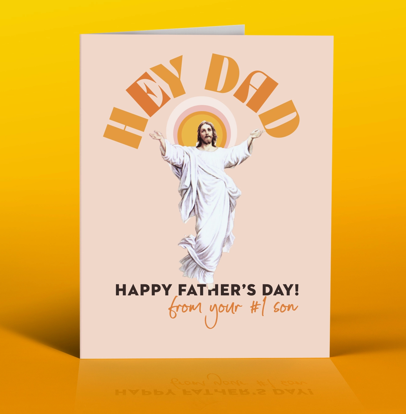 OffensiveDelightful Hey Dad! Jesus Fathers Day Card