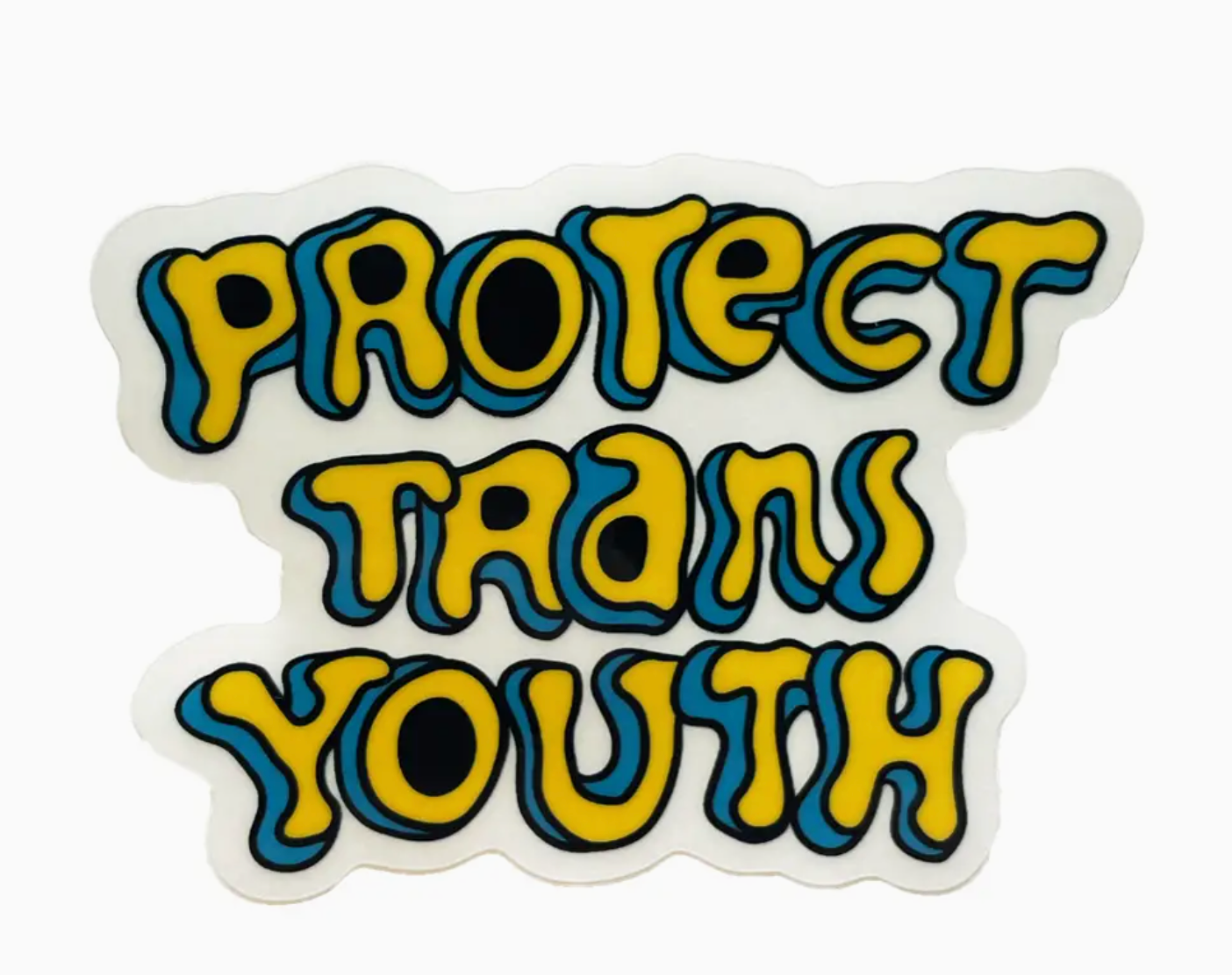 Transfigure Print Co- Protect Trans Youth Sticker