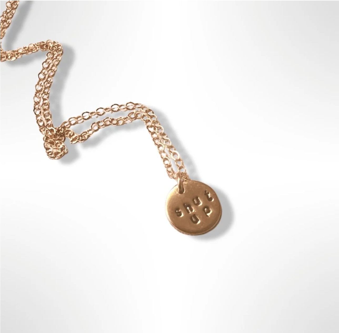 Lux + Luca Jewelry Co. Shut Up Charm Necklace