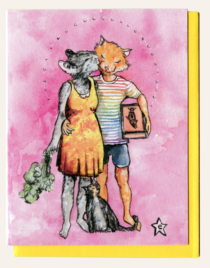 Darling Illustrations-Kitty Kisses Card