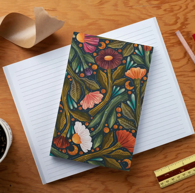 Denik Night Sky Floral Classic Notebook
