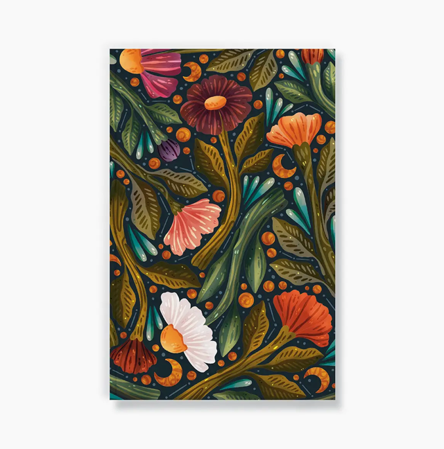 Denik Night Sky Floral Classic Notebook