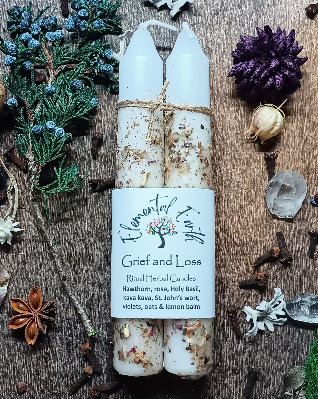 Elemental Earth Shop Intention Candles- Grief and Loss