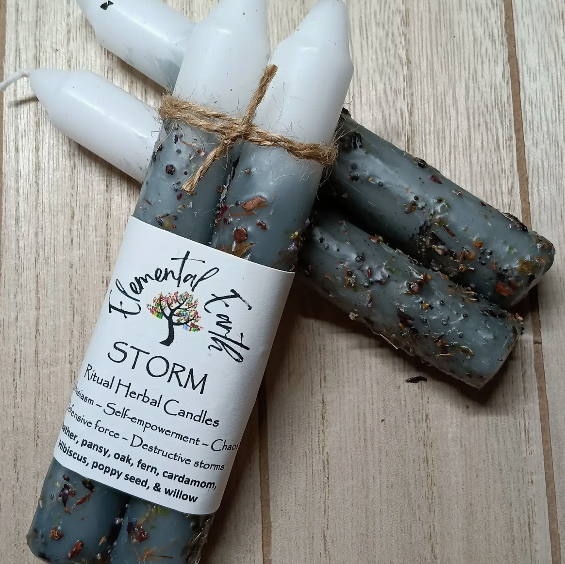 Elemental Earth Shop Intention Candles- Storm