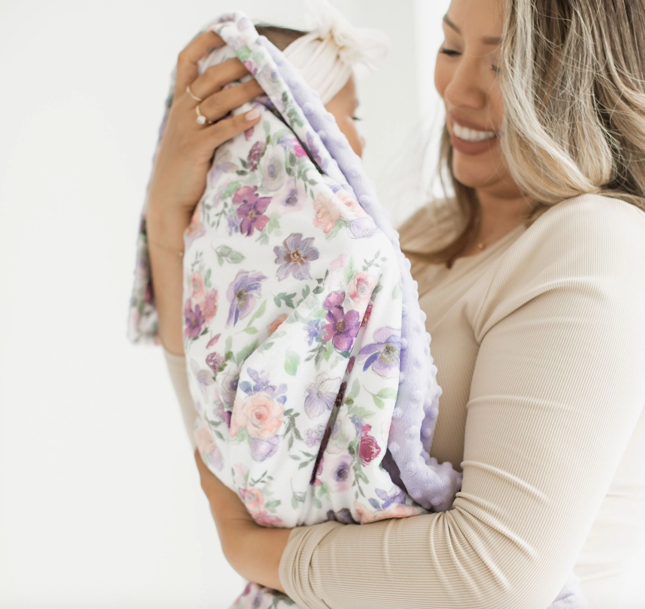Honey Lemonade- Minky Baby and Toddler Blanket- Dreamy Petals
