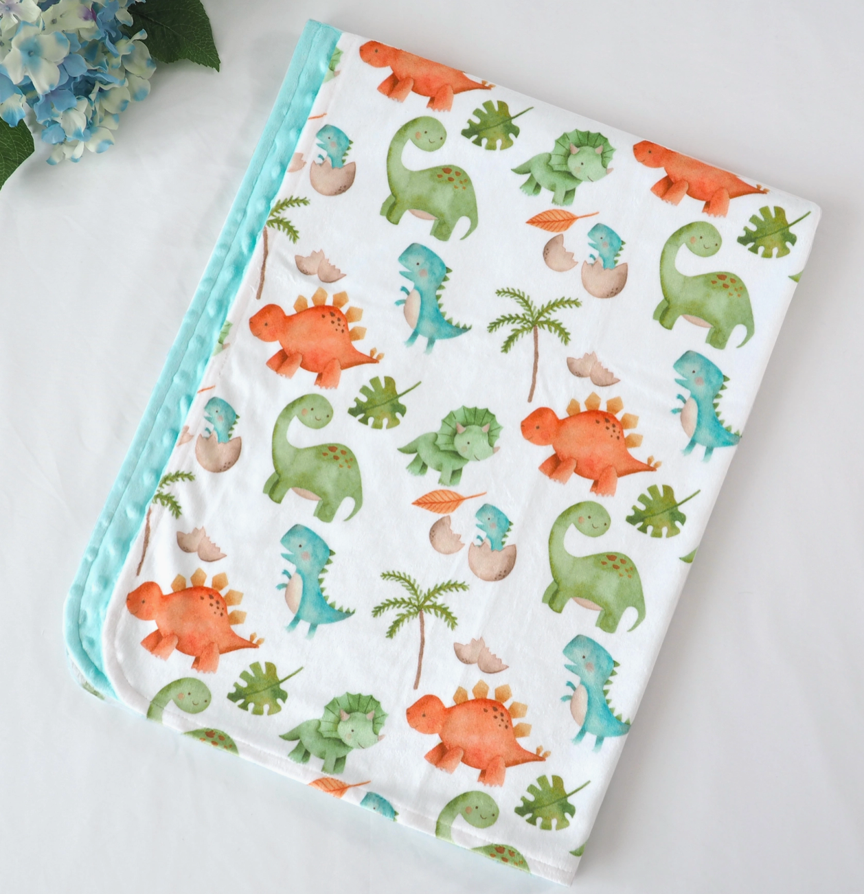Honey Lemonade- Minky Baby and Toddler Blanket- Dinosaurs