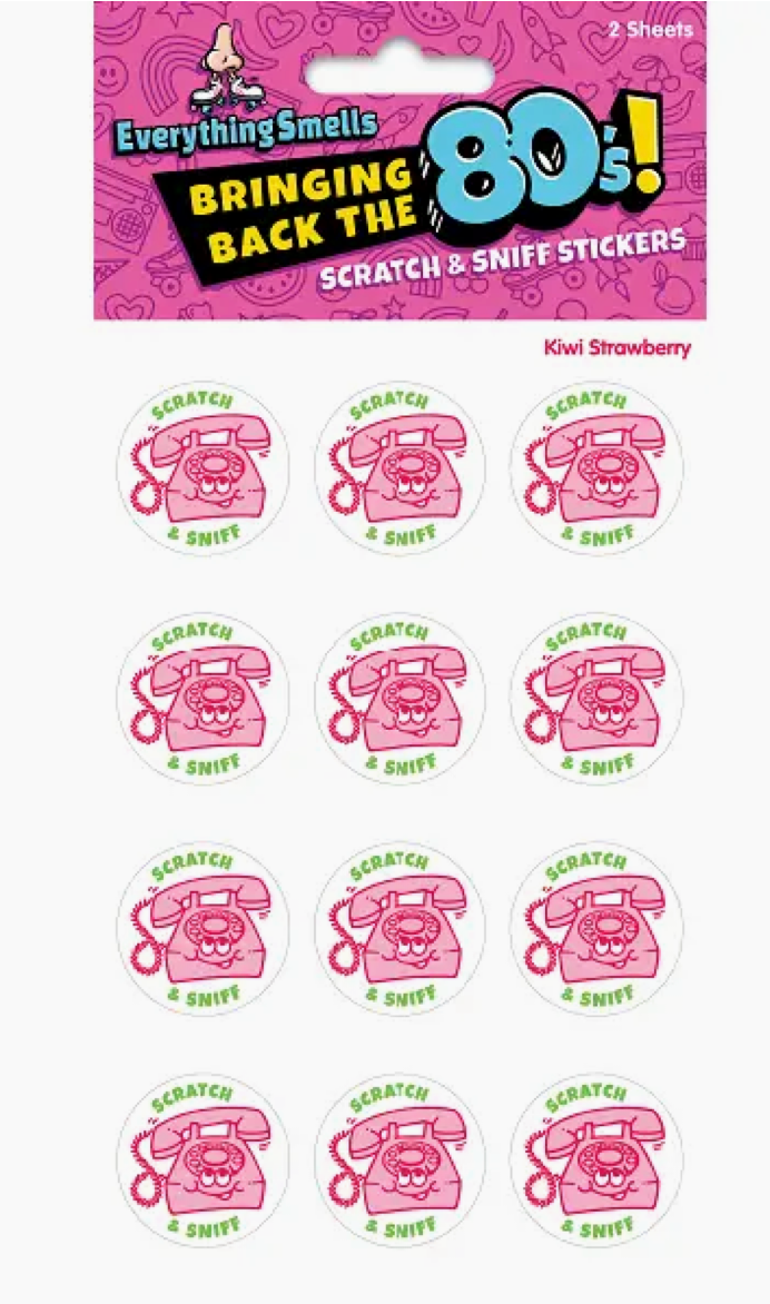 Everything Smells- Scratch & Sniff Sticker Sheets- Kiwi Strawberry Telephone