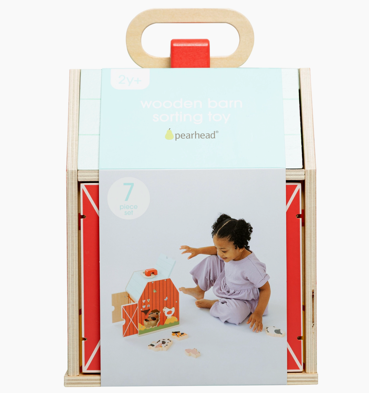 Pearhead- Wooden Barn Farm Animal Shape Sorter