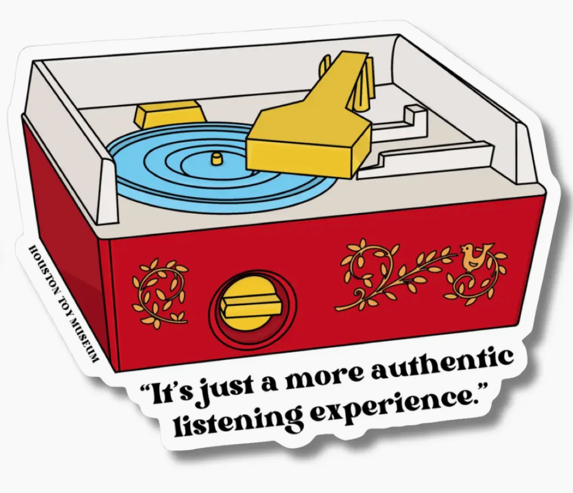 Houston Toy Museum- Fisher Price Record Player Sticker